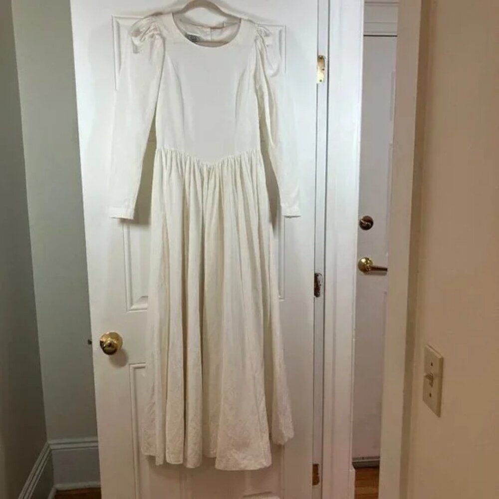 80s Vintage Laura Ashley Cottagecore Prairie Wedding Dress Size 10 NWT